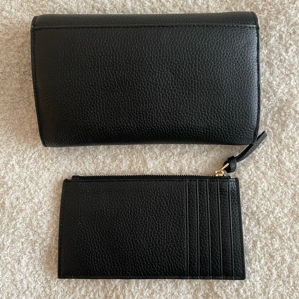 Tory Burch Women's Thea Flat Wallet Crossbody Black